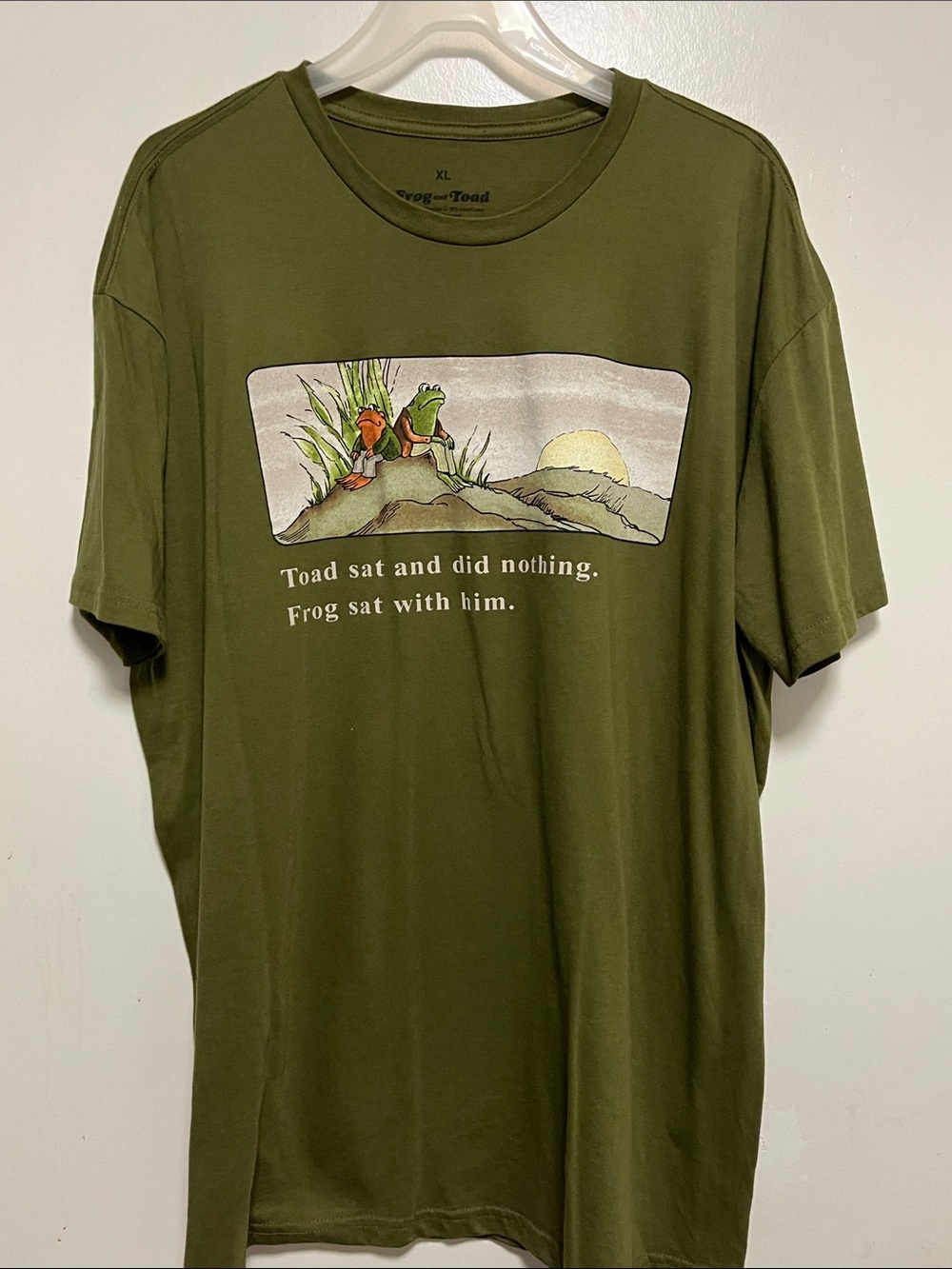 Frog and Toad Graphic Tee - Olive Green